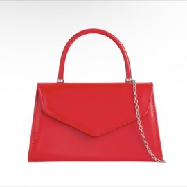 Red top handle bag