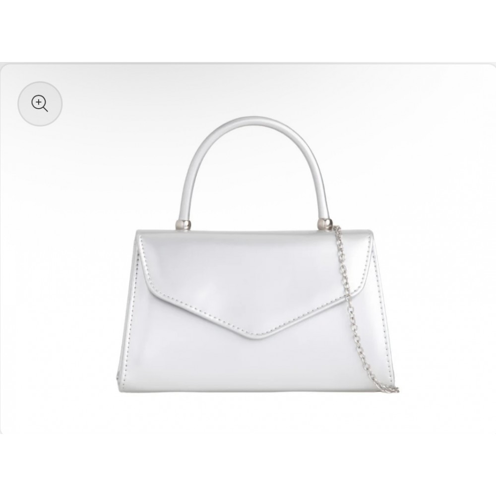 Silver top handle bag