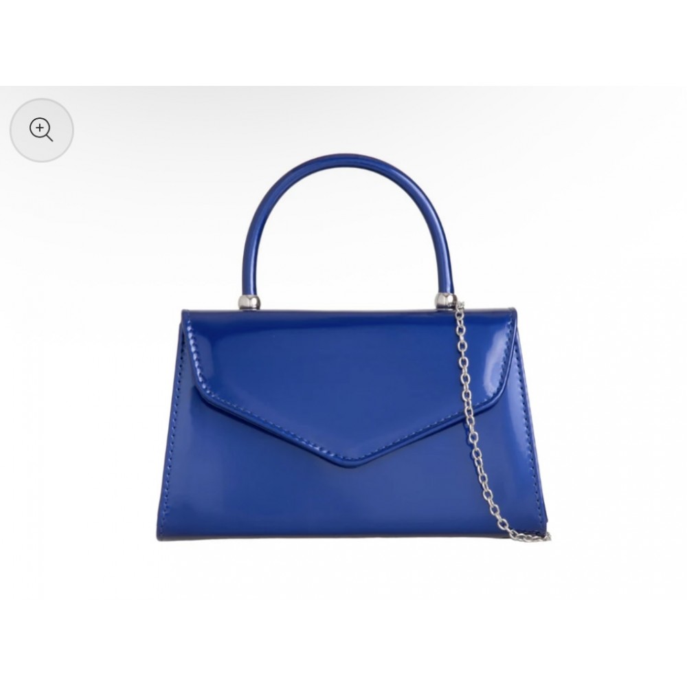 Royal blue top handle bag