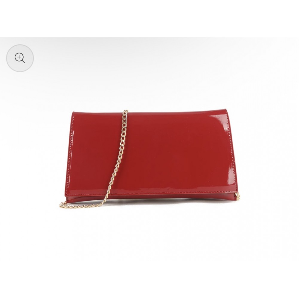 Red clutch bag