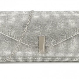 Silver clutch bag