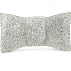 Silver clutch bag