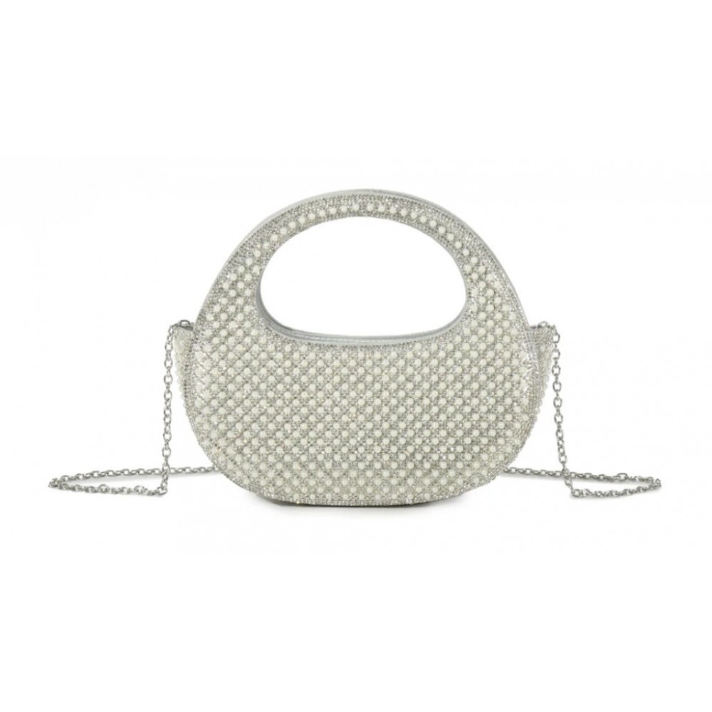 Silver clutch bag 