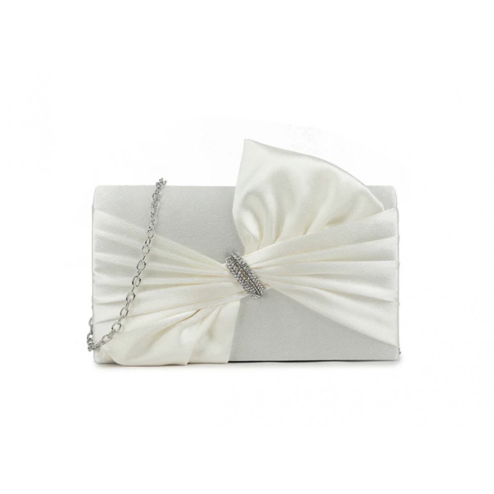 Dress bag in cream with bow