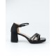 Dress sandal, black sandal with platform and block heel