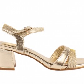 Dress sandal, gold dress sandal with block heel