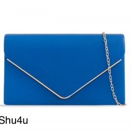 Dress bag, royal blue clutch bag