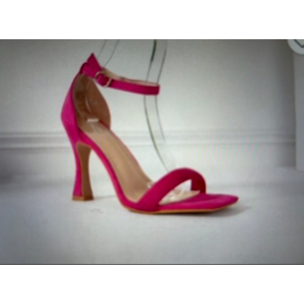 Dress sandal, fuchsia with stiletto heel