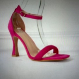 Dress sandal, fuchsia with stiletto heel