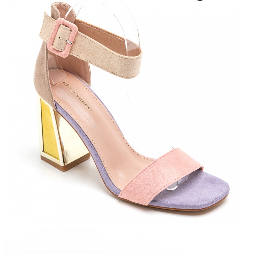 Dress sandal in multi pastel colours
