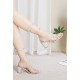 Sandal, silver block heel laced sandal.
