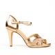 Sandal, champagne closed heel dress sandal.